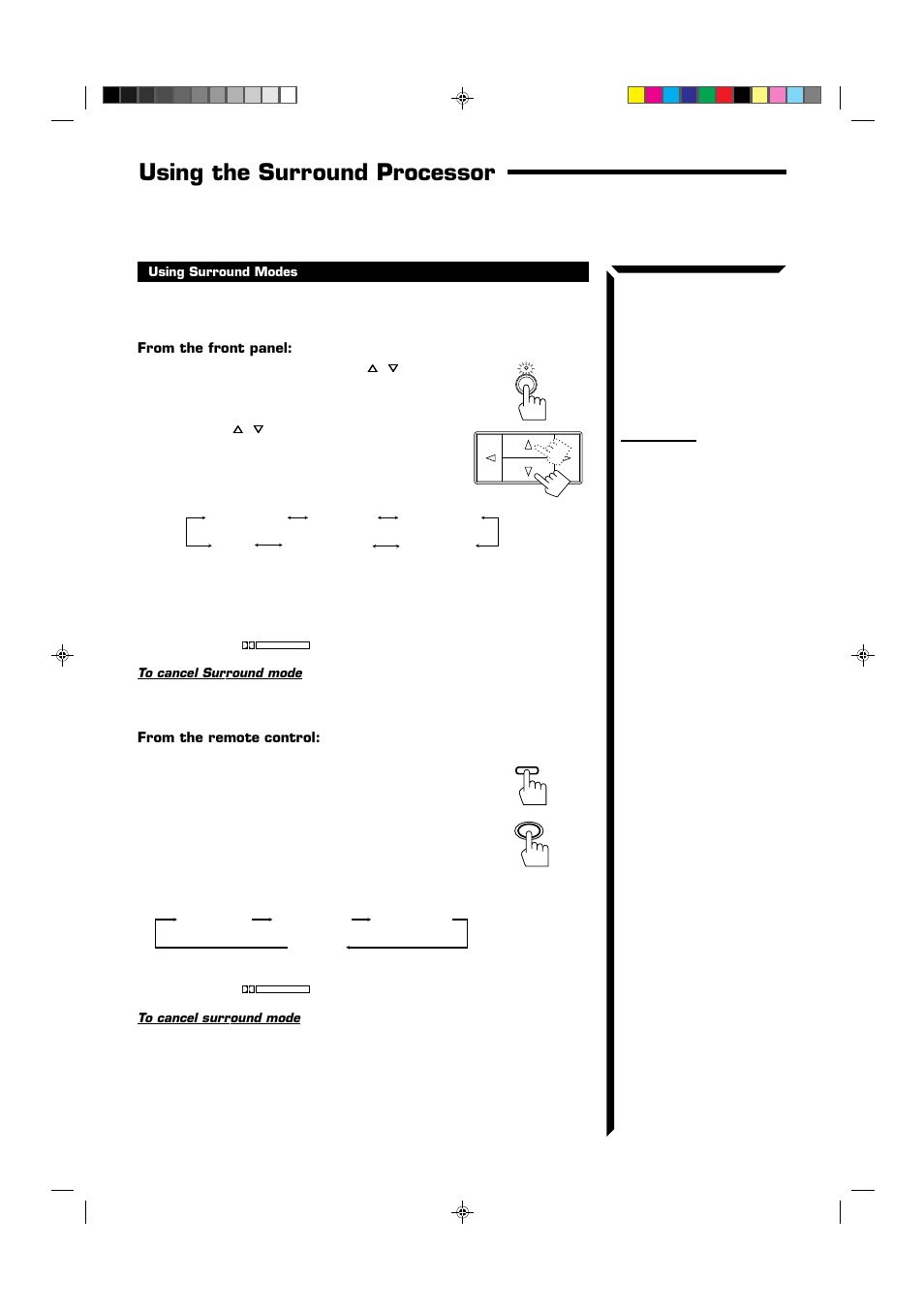 37 using the surround processor | JVC RX-664VBK User Manual | Page 40 / 56