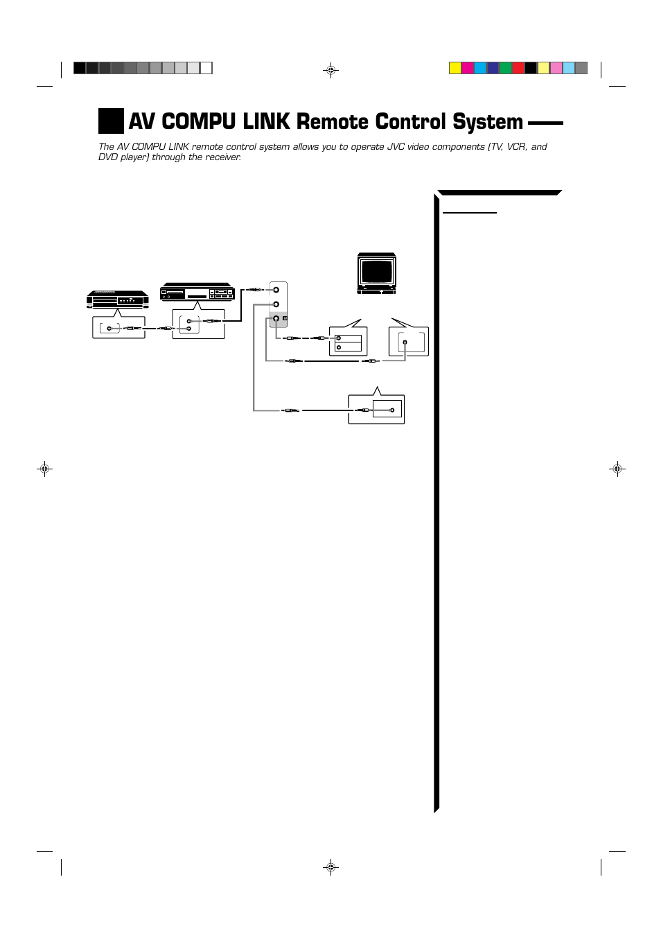 Av compu link remote control system | JVC RX-664VBK User Manual | Page 44 / 56