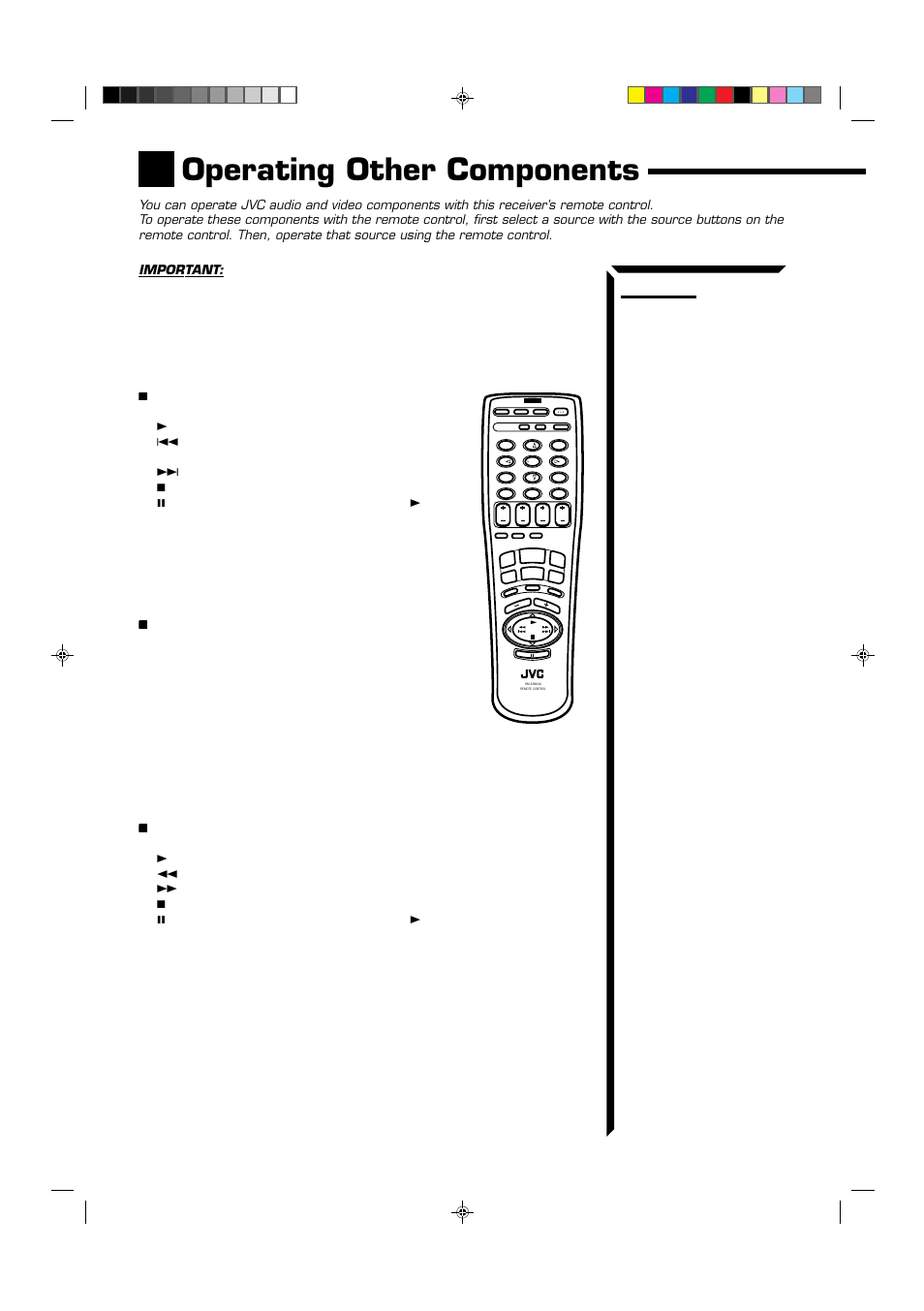 Operating other components | JVC RX-664VBK User Manual | Page 46 / 56