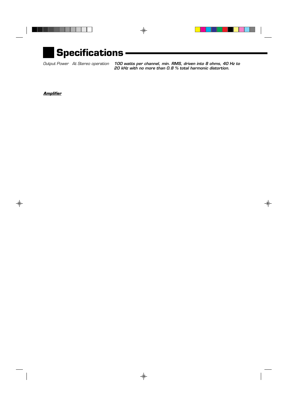 Specifications | JVC RX-664VBK User Manual | Page 52 / 56
