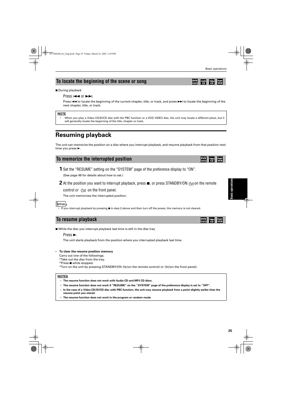 Resuming playback | JVC GNT0013-014A User Manual | Page 27 / 60