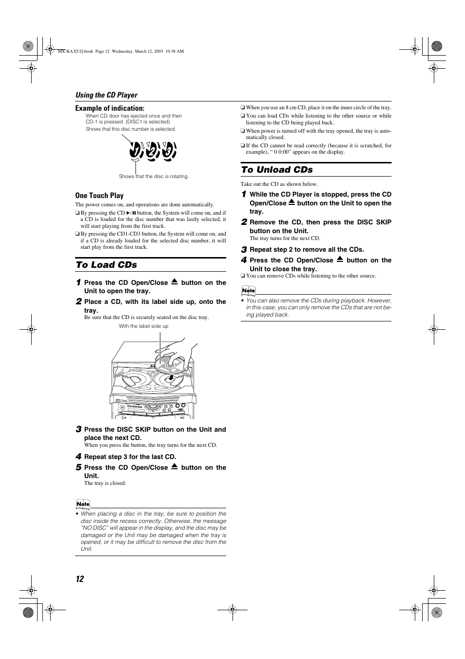 JVC CA-MXKA3 User Manual | Page 14 / 29