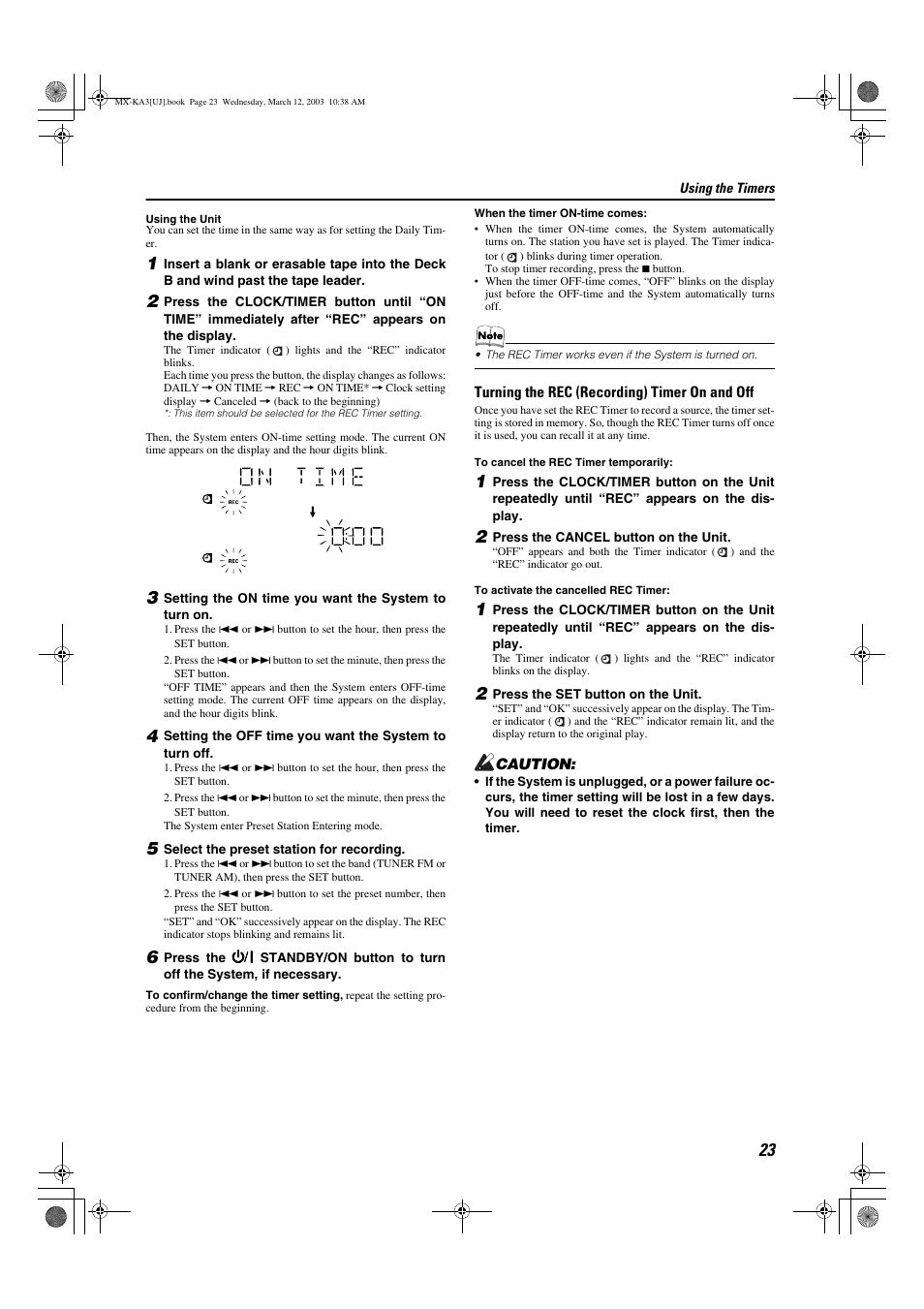 JVC CA-MXKA3 User Manual | Page 25 / 29