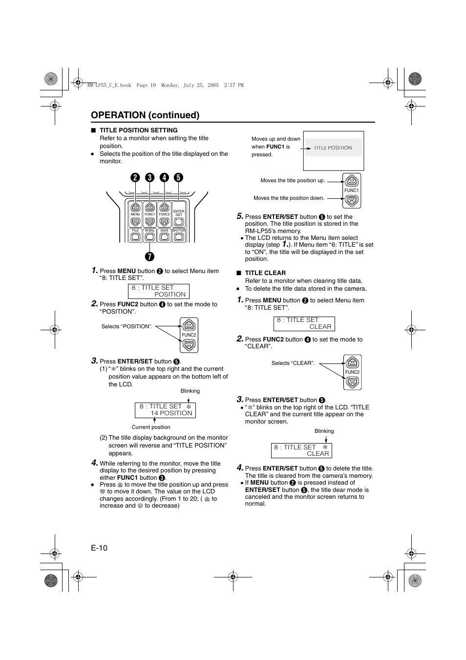 Operation (continued), Ec b d g | JVC RK-LP55U User Manual | Page 10 / 62