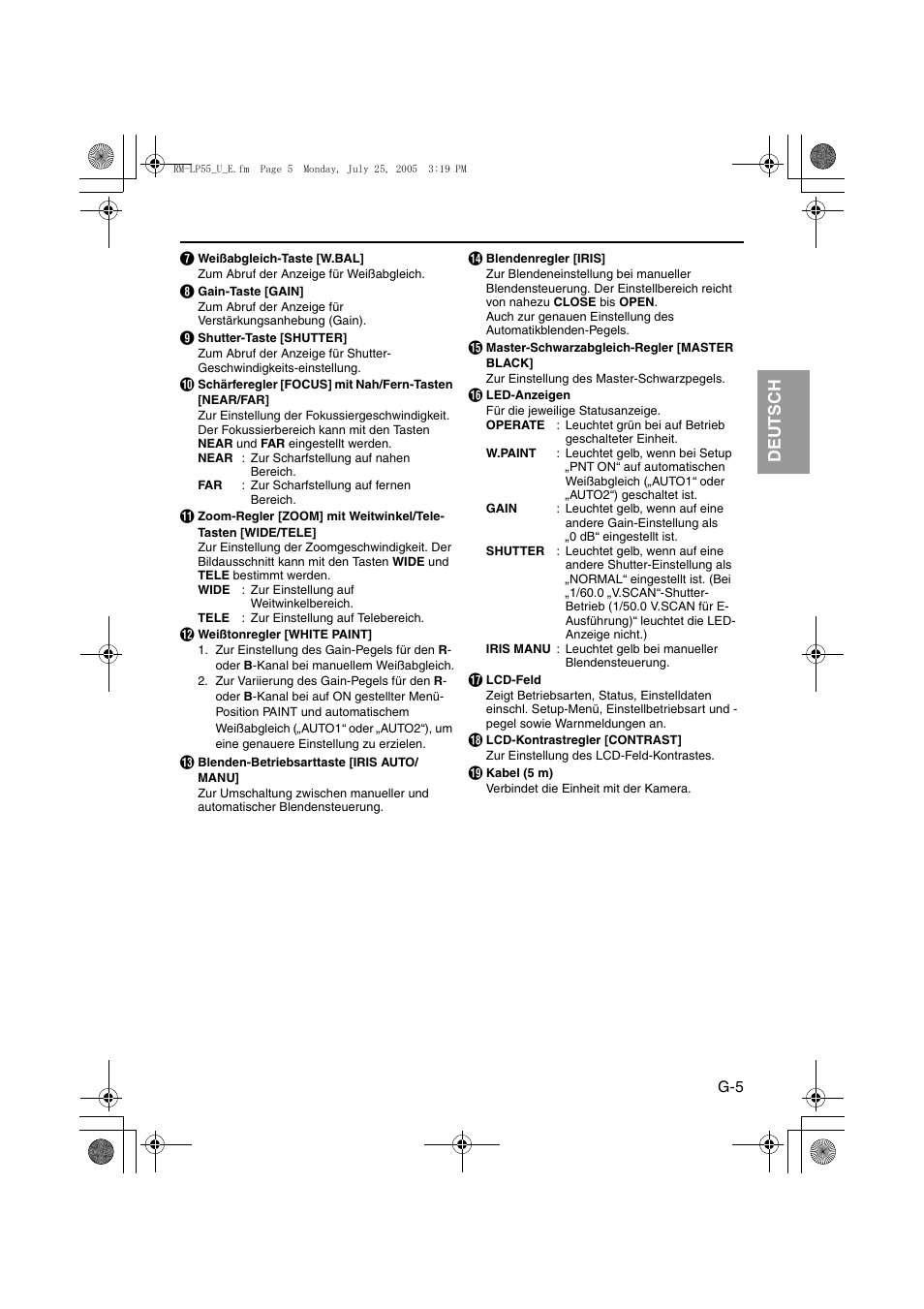 It aliano esp añol français deutsch english | JVC RK-LP55U User Manual | Page 25 / 62