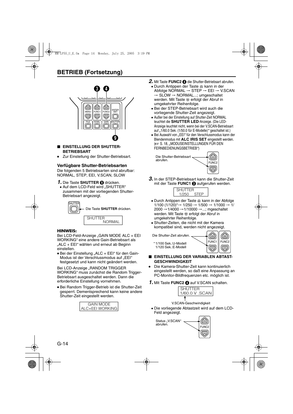 Betrieb (fortsetzung), Ci d | JVC RK-LP55U User Manual | Page 34 / 62