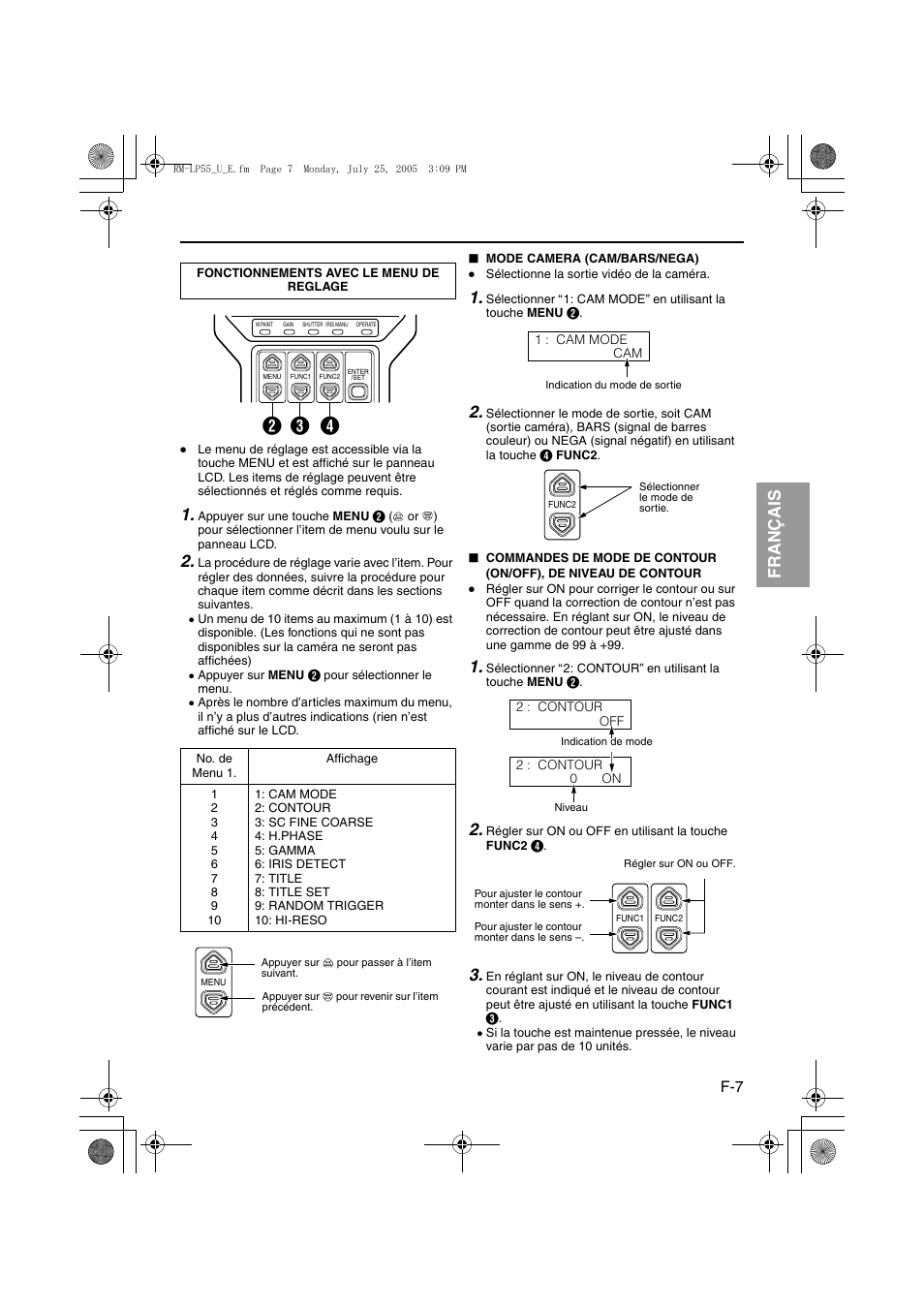 Fonctionnements avec le menu de reglage, Bd c, It aliano esp añol français deutsch english | JVC RK-LP55U User Manual | Page 47 / 62