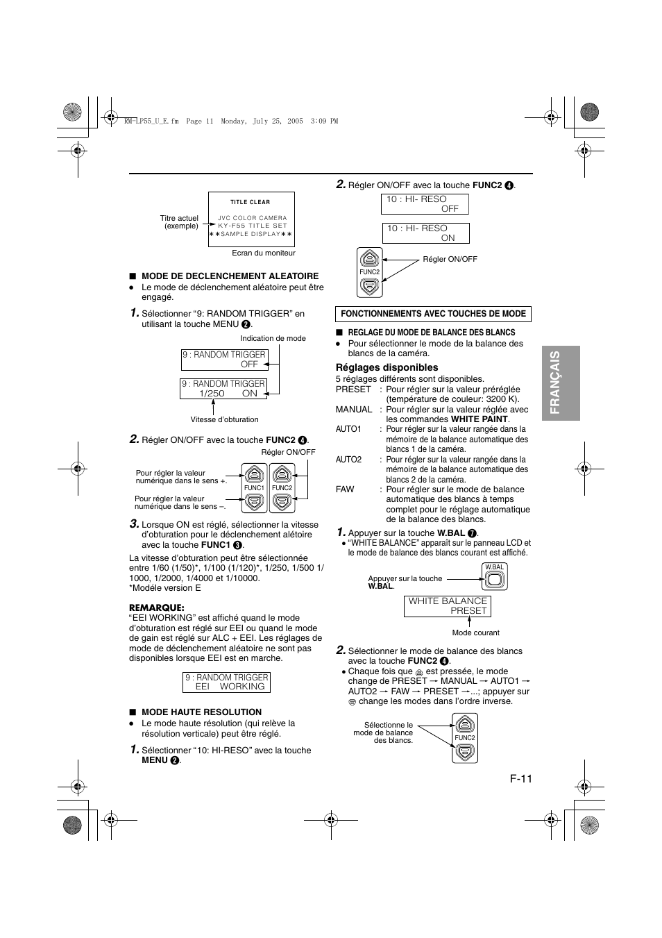 Fonctionnements avec touches de mode, It aliano esp añol français deutsch english | JVC RK-LP55U User Manual | Page 51 / 62