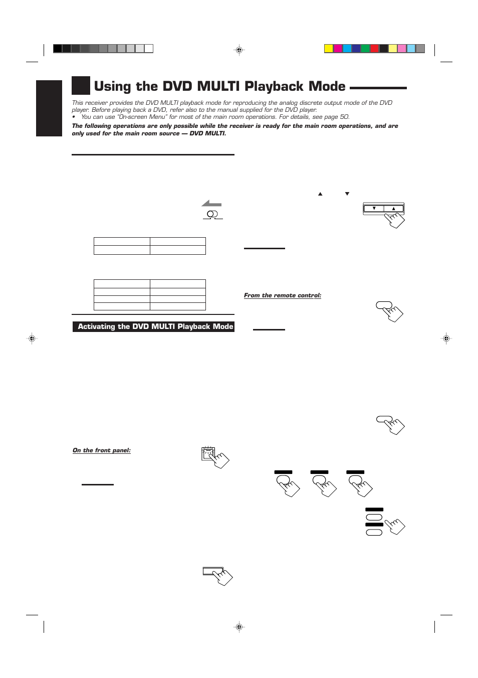 Using the dvd multi playback mode, English | JVC RX-9010VBK User Manual | Page 52 / 78