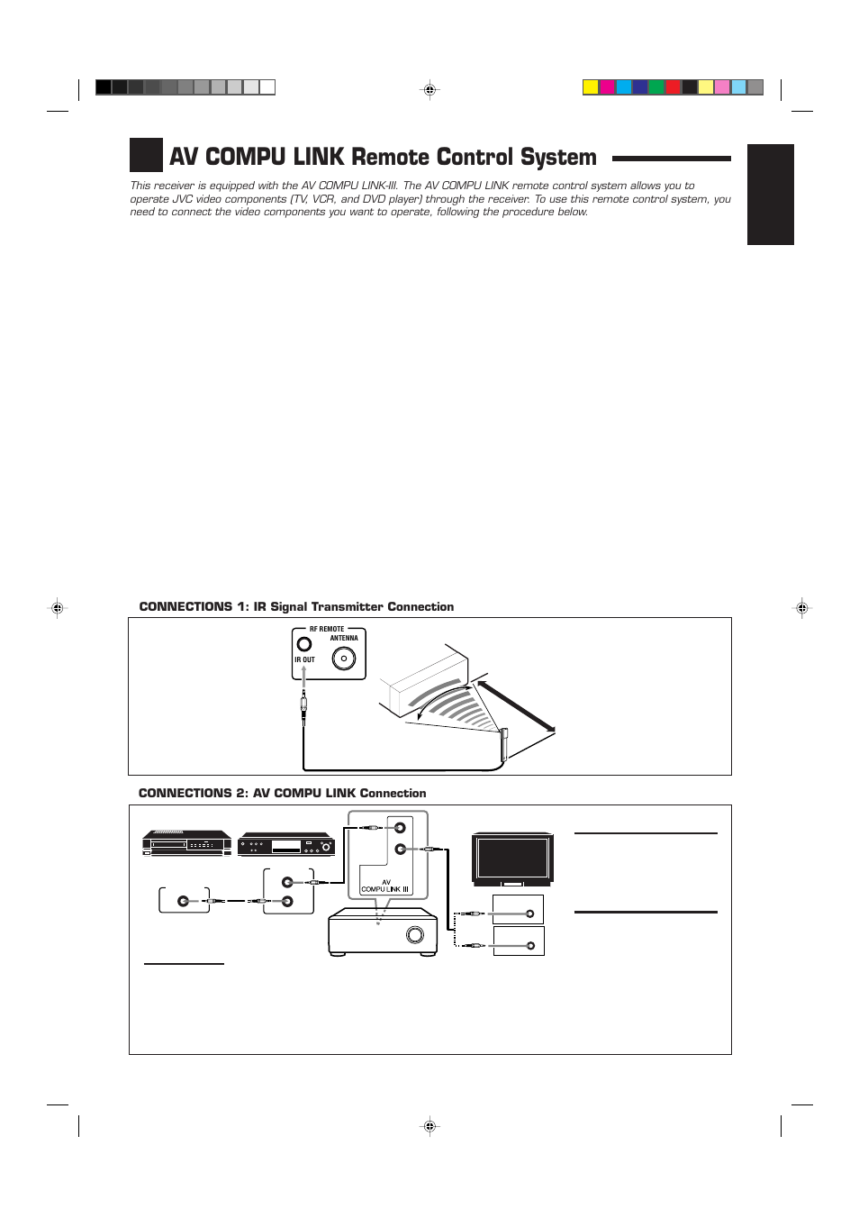 Av compu link remote control system, English | JVC RX-9010VBK User Manual | Page 65 / 78