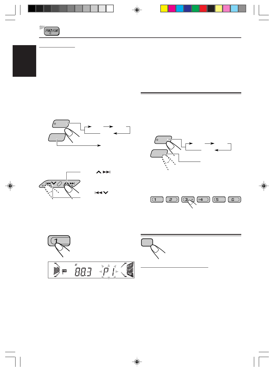 Tuning into a preset station, Other convenient tuner functions, Manual preset | Scanning broadcast station | JVC KD-S576 User Manual | Page 10 / 66