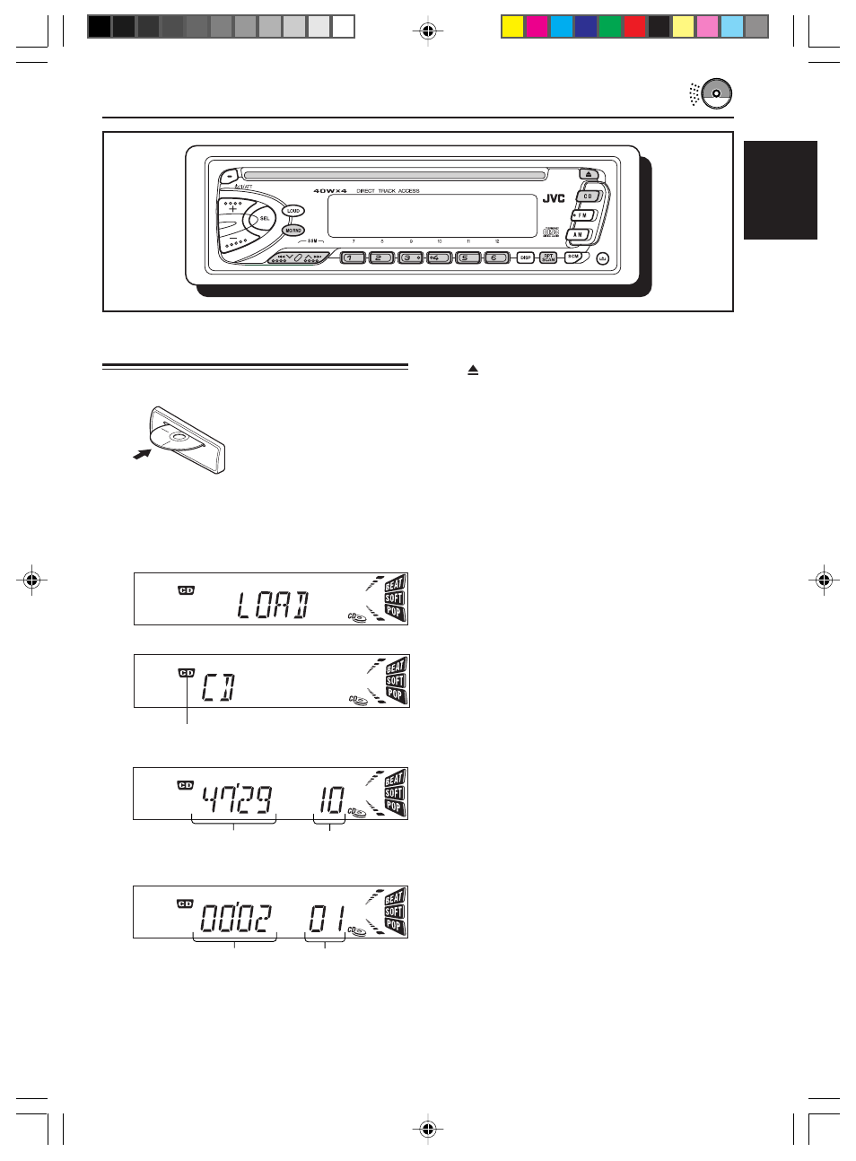 Cd operations, Playing a cd, Playing a cd 1 | JVC KD-S576 User Manual | Page 11 / 66