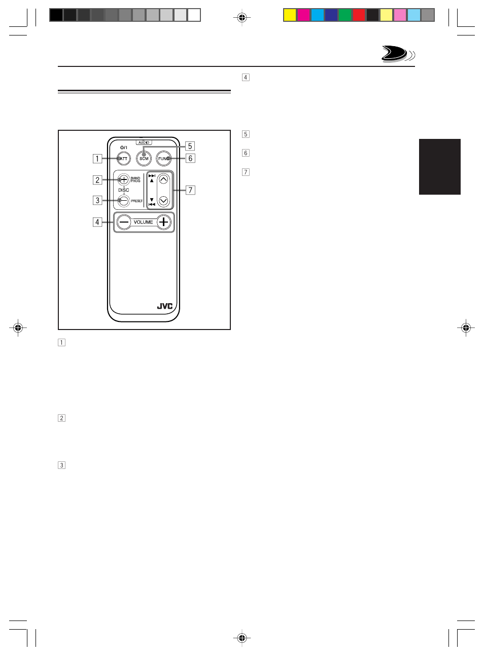 Control remoto | JVC KD-S576 User Manual | Page 26 / 66