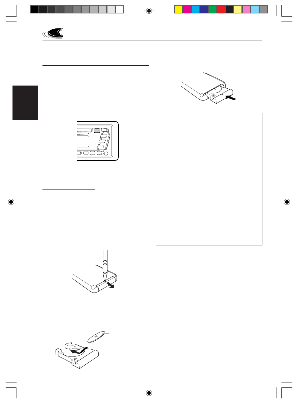 Preparacion del controlador remoto, Preparación del controlador remoto | JVC KD-S576 User Manual | Page 27 / 66