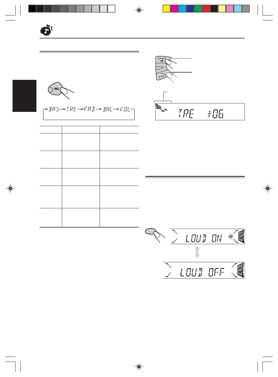 Adjustes del sonido, Adjuste del sonido, Activado/desactivado de la funcion de sonoridad | Activado/desactivado de la función de sonoridad | JVC KD-S576 User Manual | Page 35 / 66