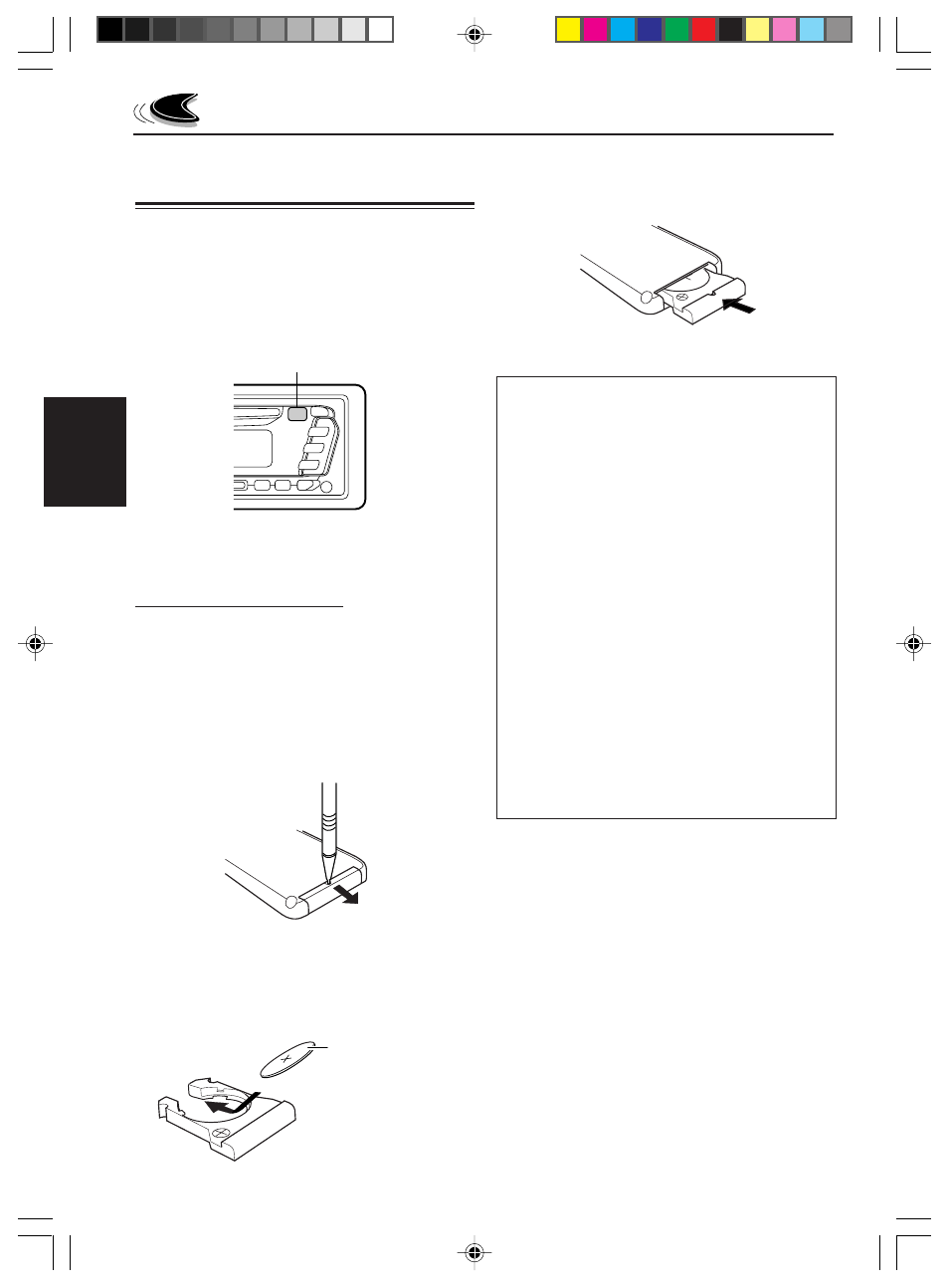 Preparation de la telecommande, Préparation de la télécommande, Mise en place de la pile | JVC KD-S576 User Manual | Page 49 / 66
