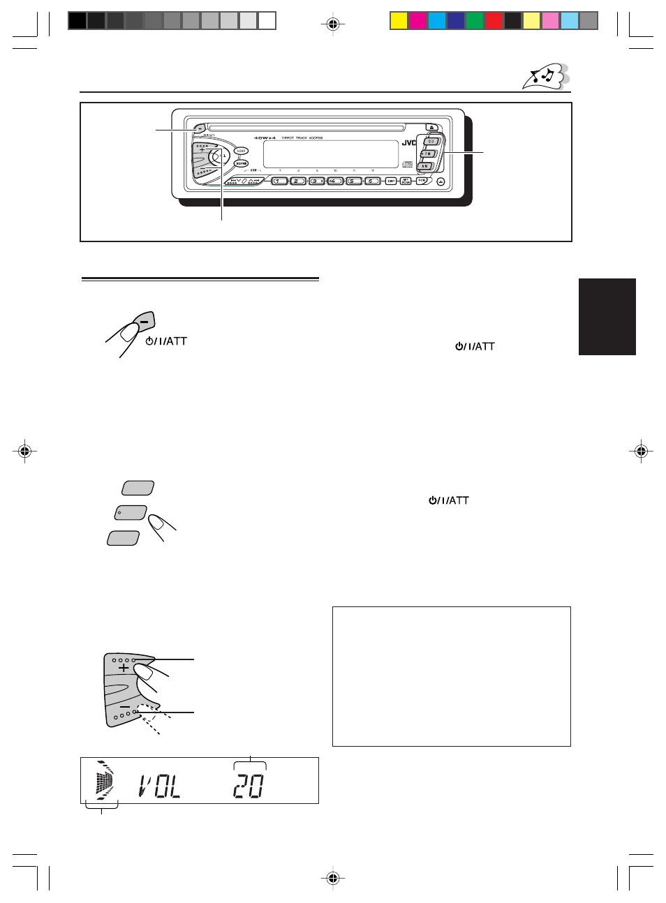 Fonctionnement de base, Mise sous tension, Mise sous tension 1 | JVC KD-S576 User Manual | Page 50 / 66