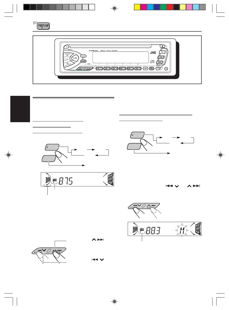 Fonctionnement de base de la radio, Ecoute de la radio | JVC KD-S576 User Manual | Page 51 / 66