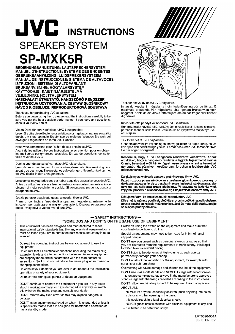 Top cover, Safety instructions | JVC CA-MXK5R User Manual | Page 31 / 38