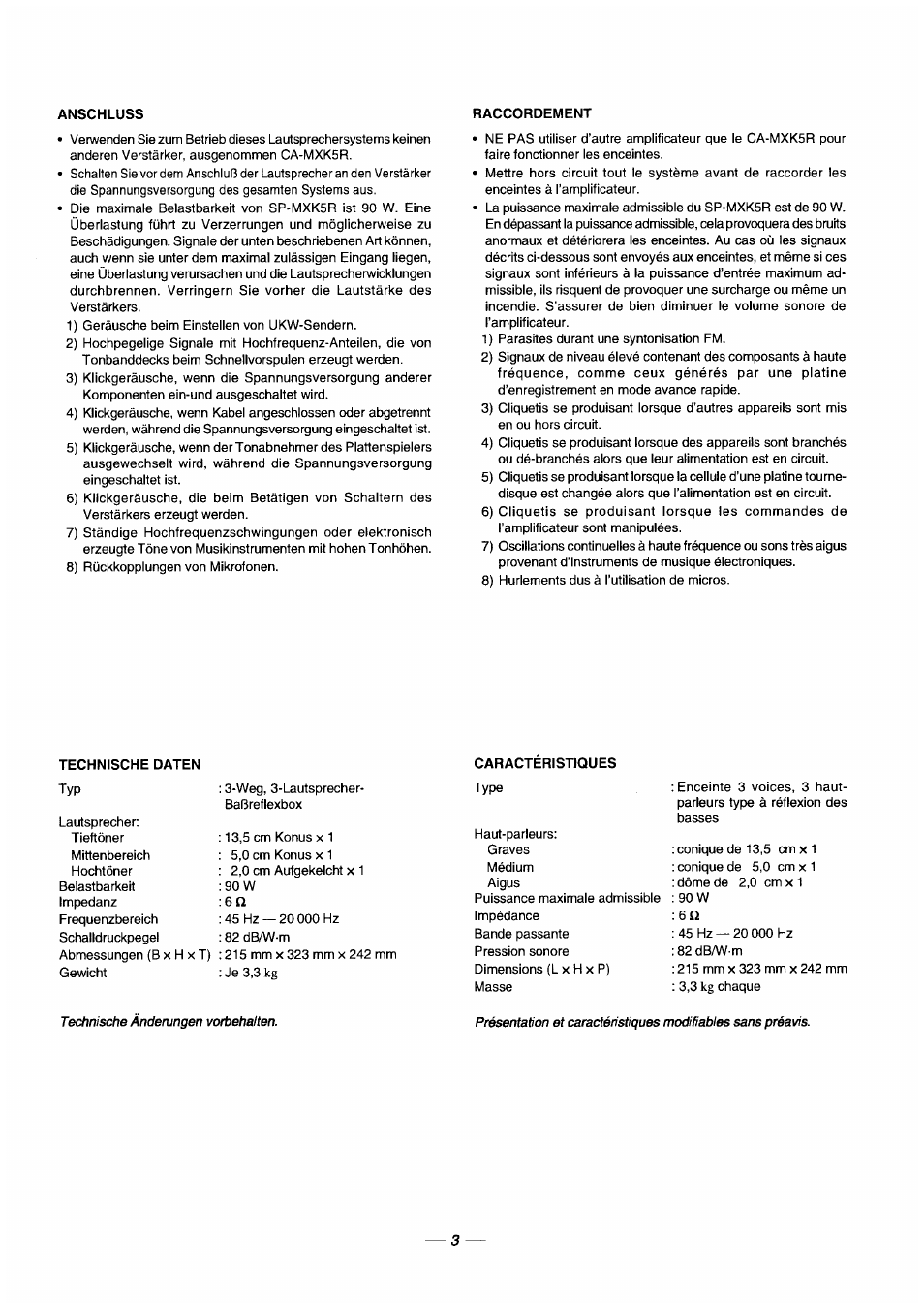 JVC CA-MXK5R User Manual | Page 33 / 38