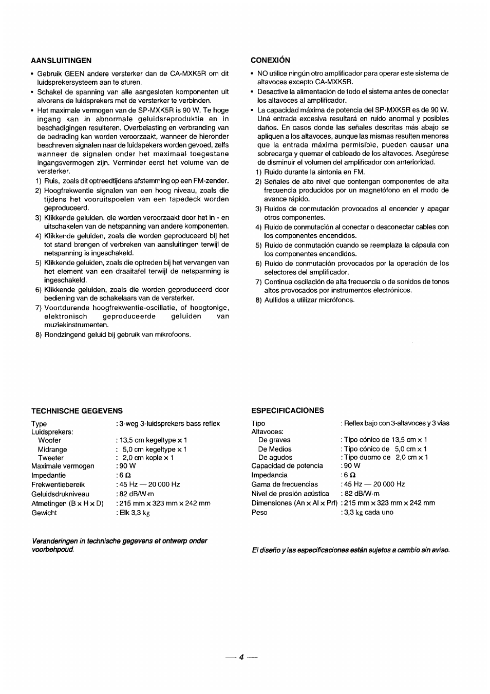 JVC CA-MXK5R User Manual | Page 34 / 38