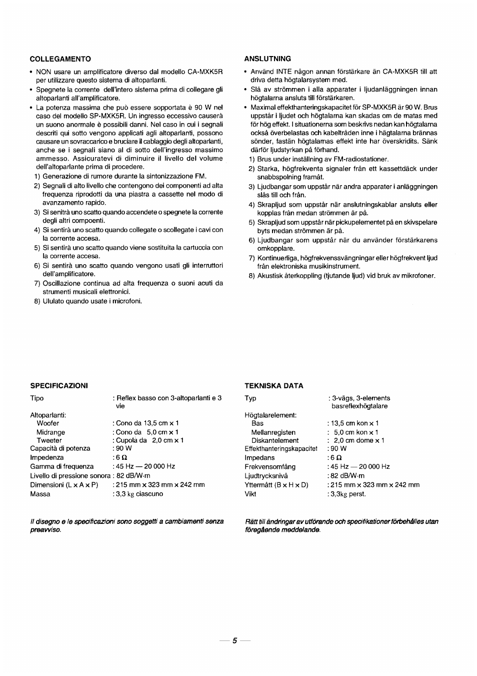 JVC CA-MXK5R User Manual | Page 35 / 38