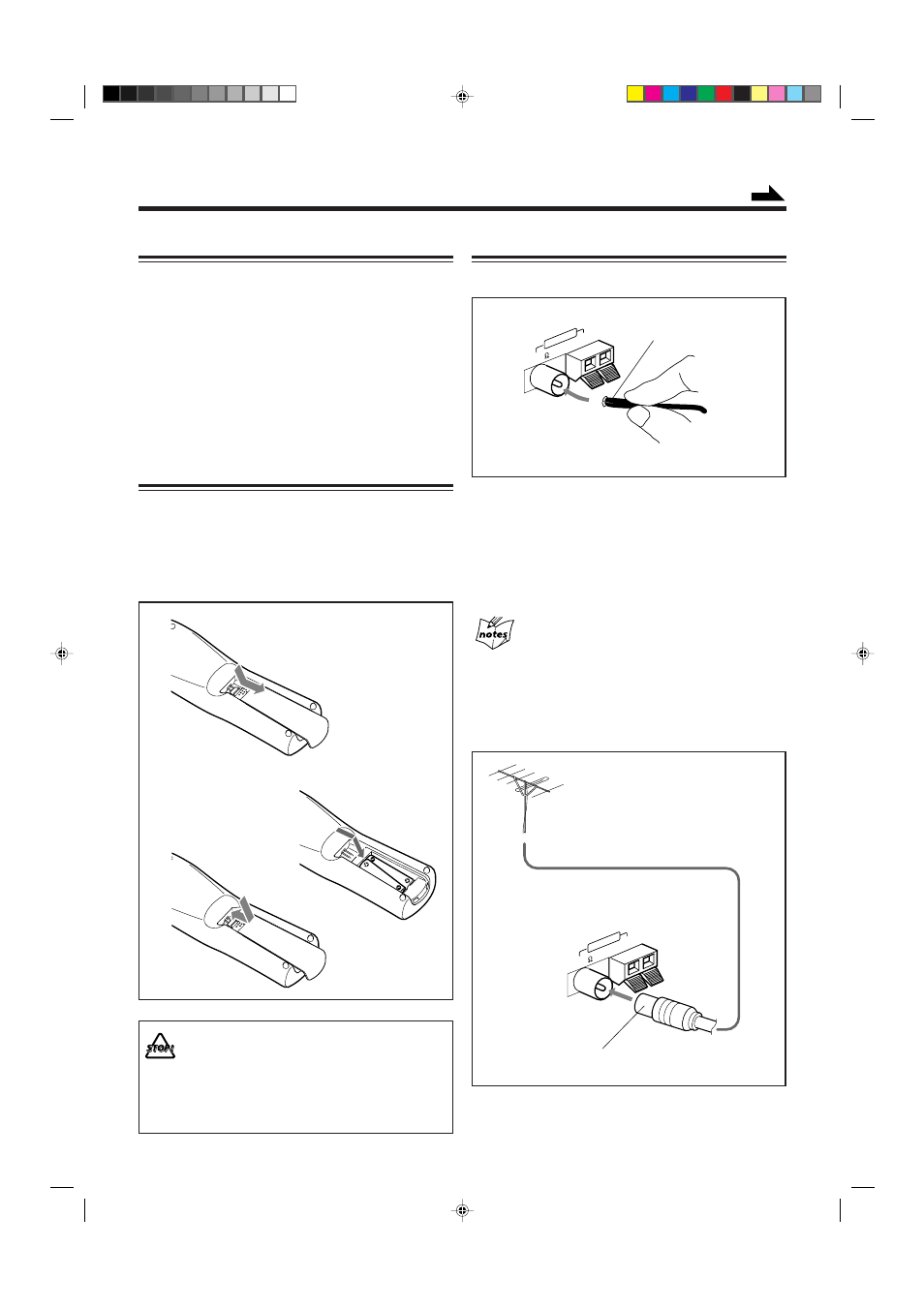 Getting started, Unpacking, Putting the batteries into the remote control | Connecting antennas | JVC CA-MXK5R User Manual | Page 9 / 38