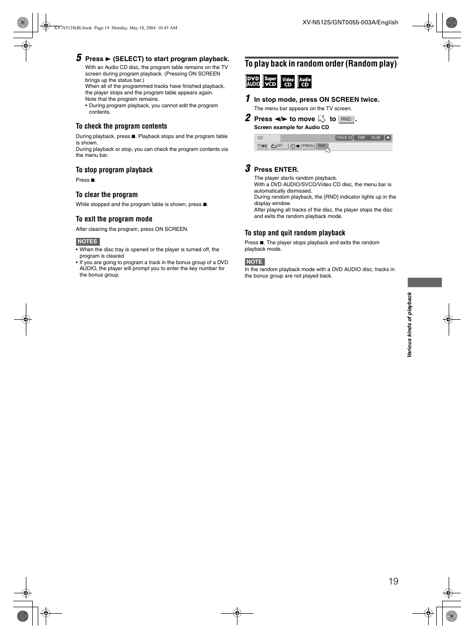 JVC XV-N512S User Manual | Page 21 / 47