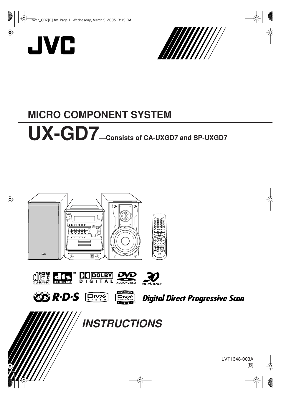 JVC SP-UXGD7 User Manual | 52 pages