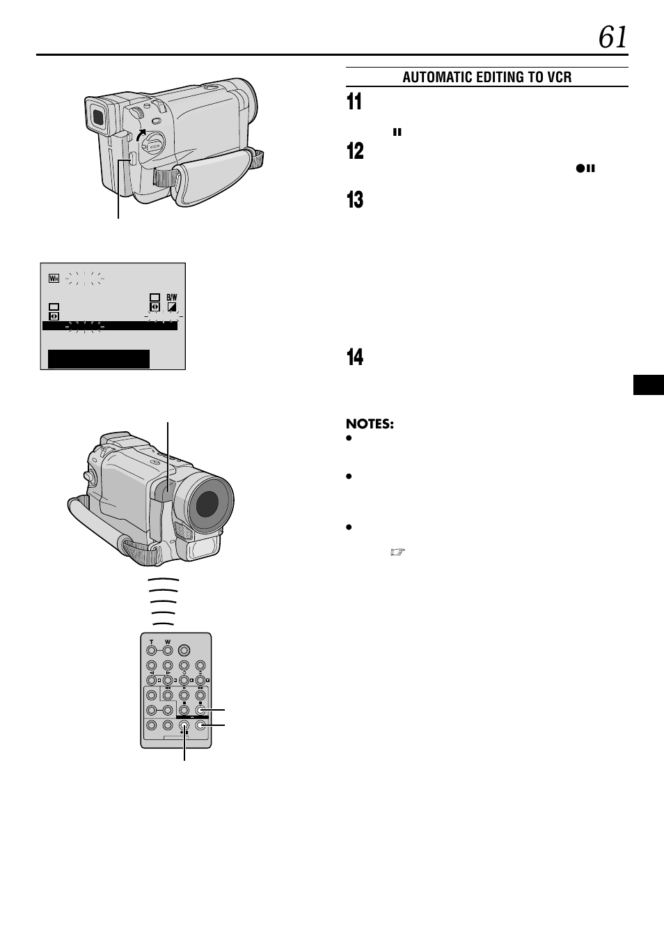 Automatic editing to vcr | JVC GR-DVL522 User Manual | Page 61 / 88