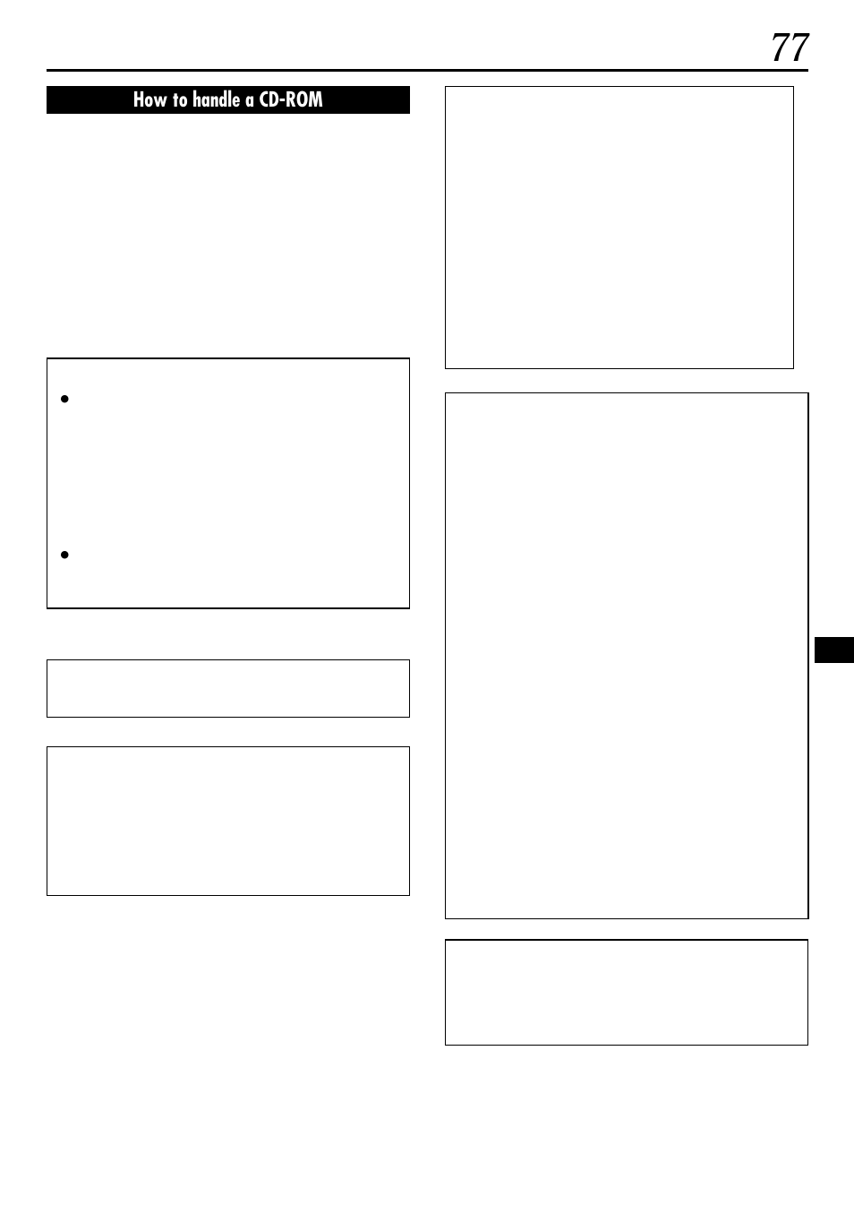 How to handle a cd-rom | JVC GR-DVL522 User Manual | Page 77 / 88