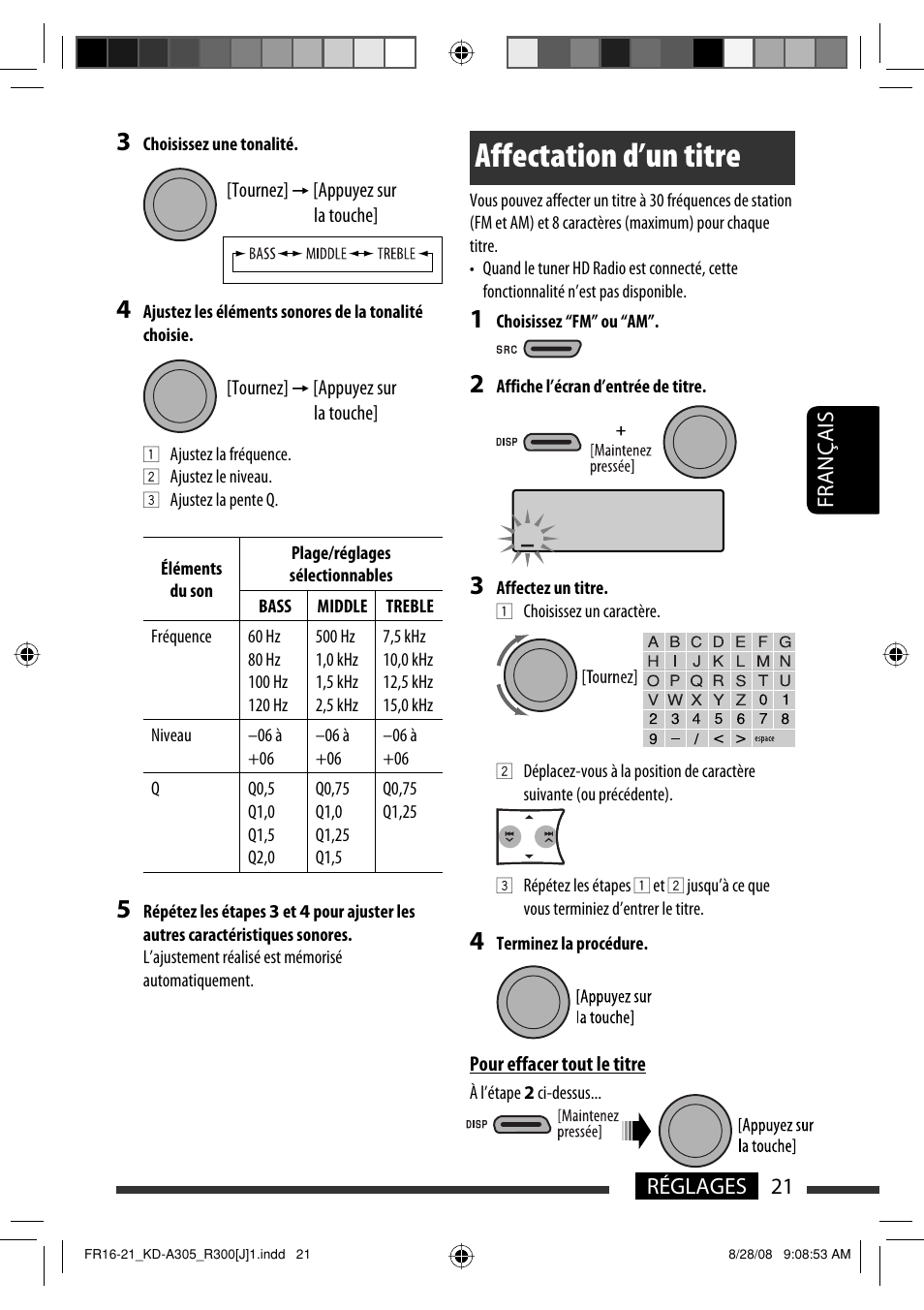 Affectation d’un titre | JVC KD-A305/KD-R300 User Manual | Page 93 / 111