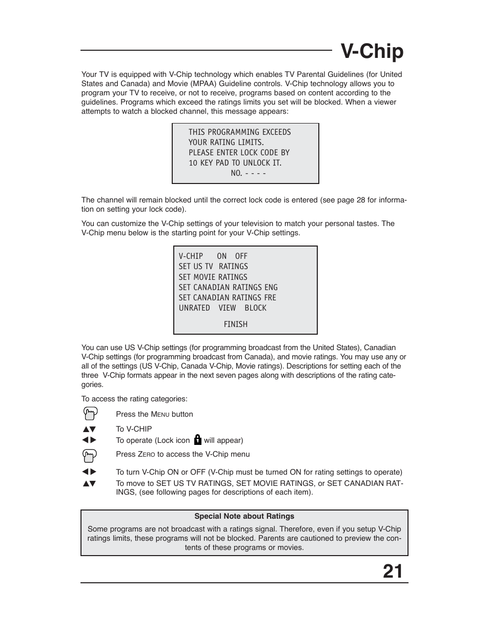 V-chip | JVC AV 20321 User Manual | Page 21 / 44