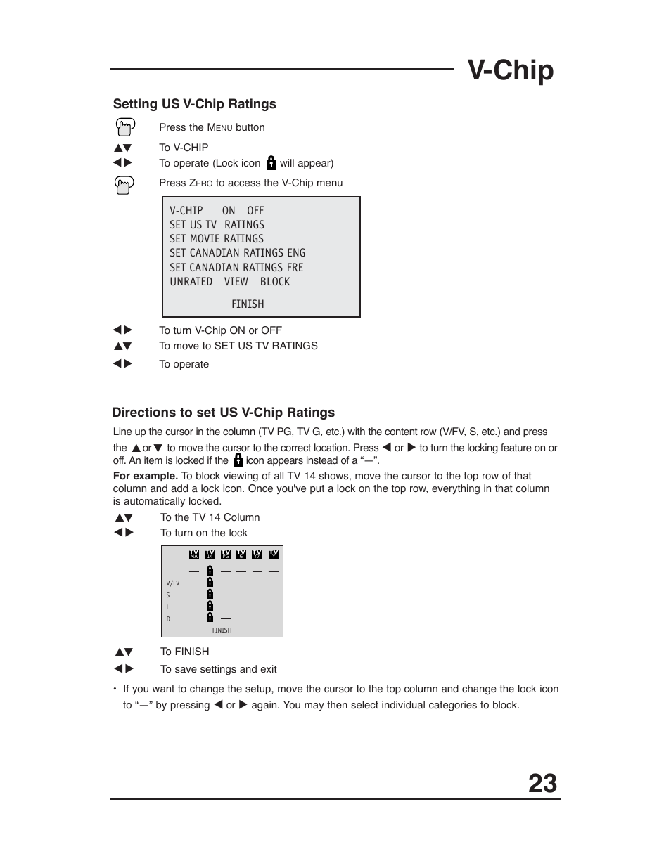 V-chip | JVC AV 20321 User Manual | Page 23 / 44