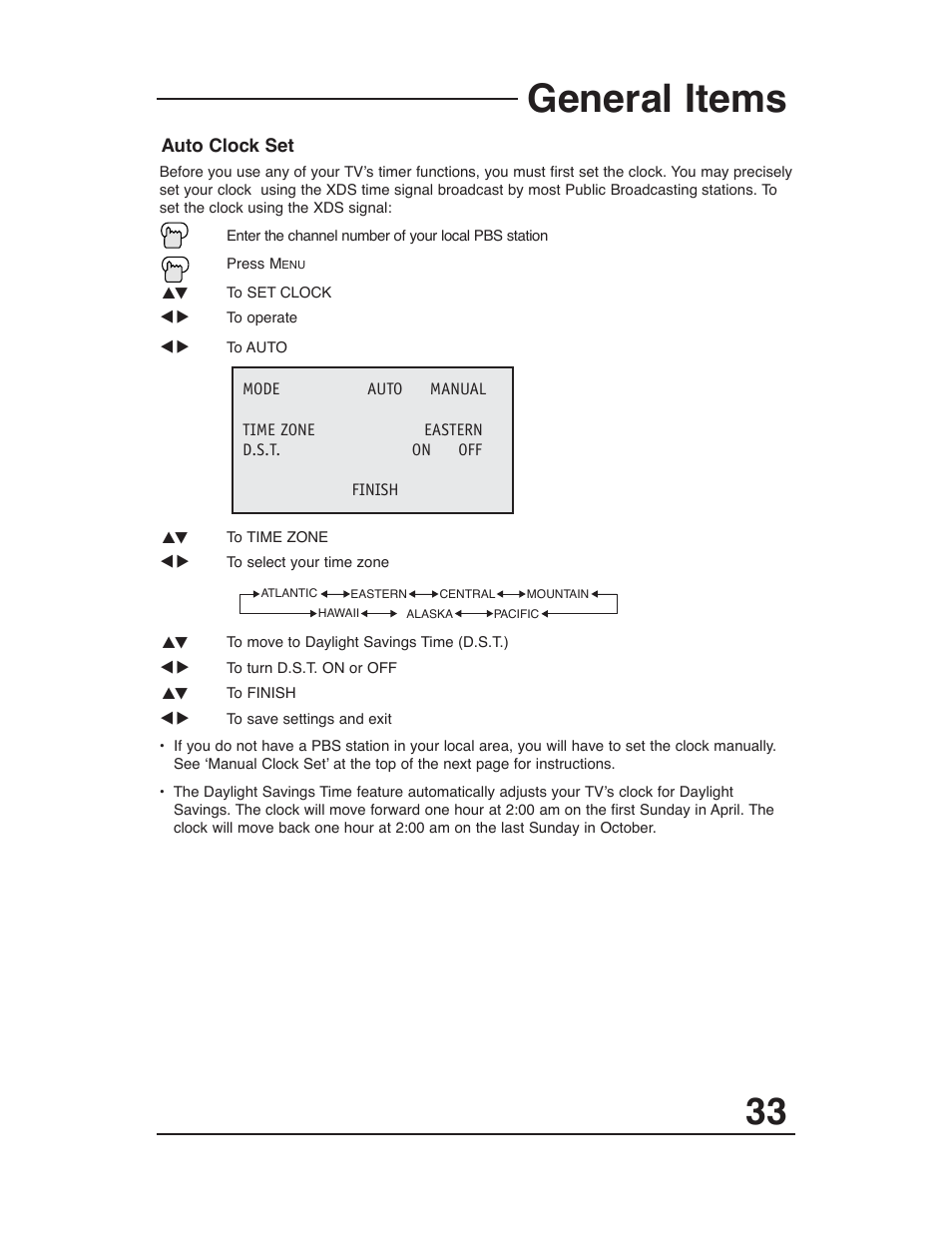 General items | JVC AV 20321 User Manual | Page 33 / 44