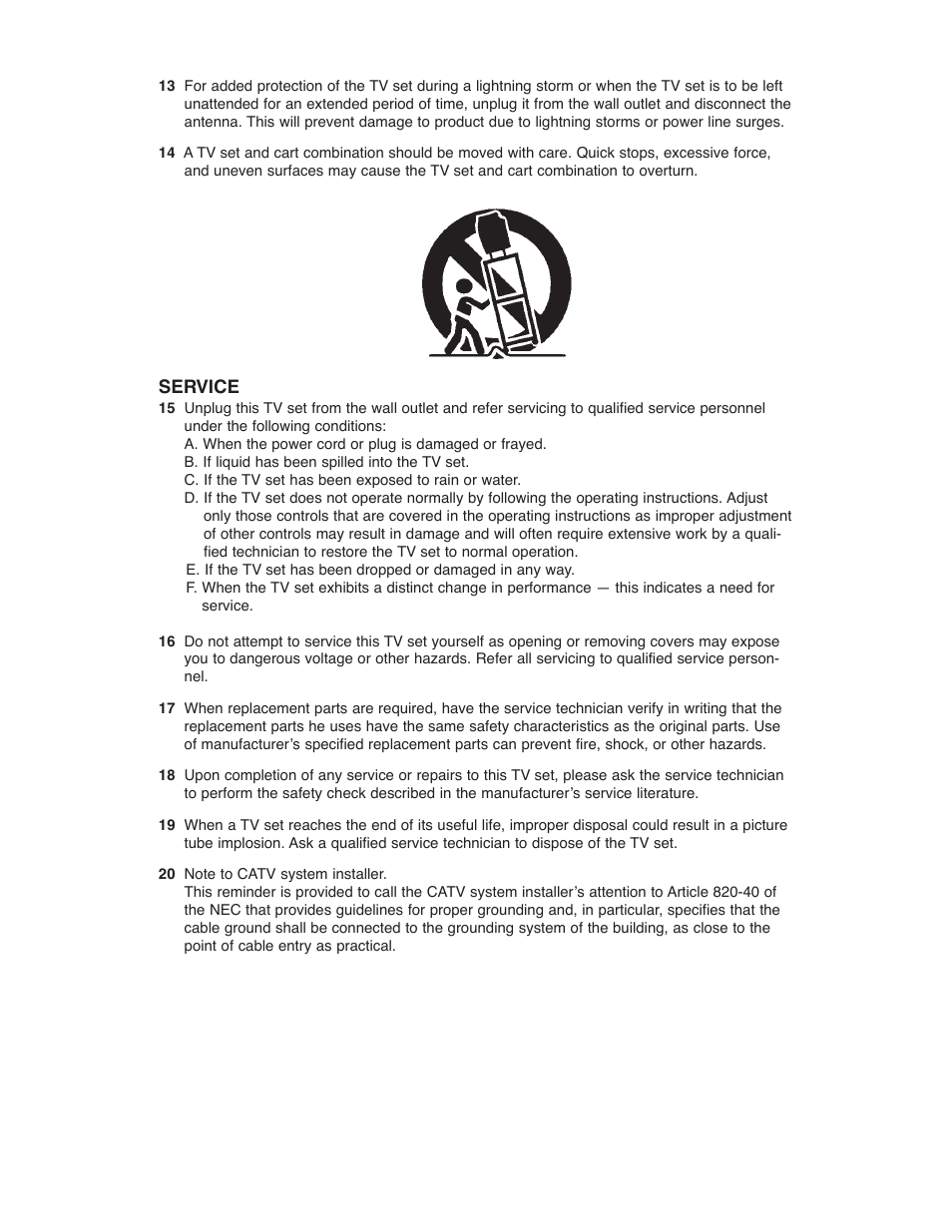 Service | JVC AV 20321 User Manual | Page 5 / 44
