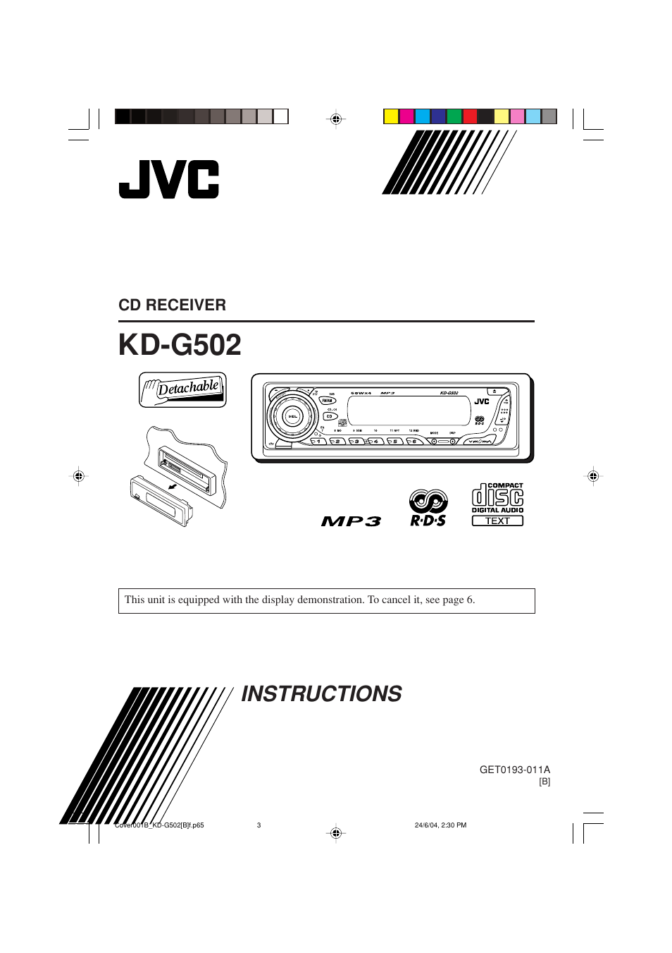 JVC KD-G502 User Manual | 50 pages