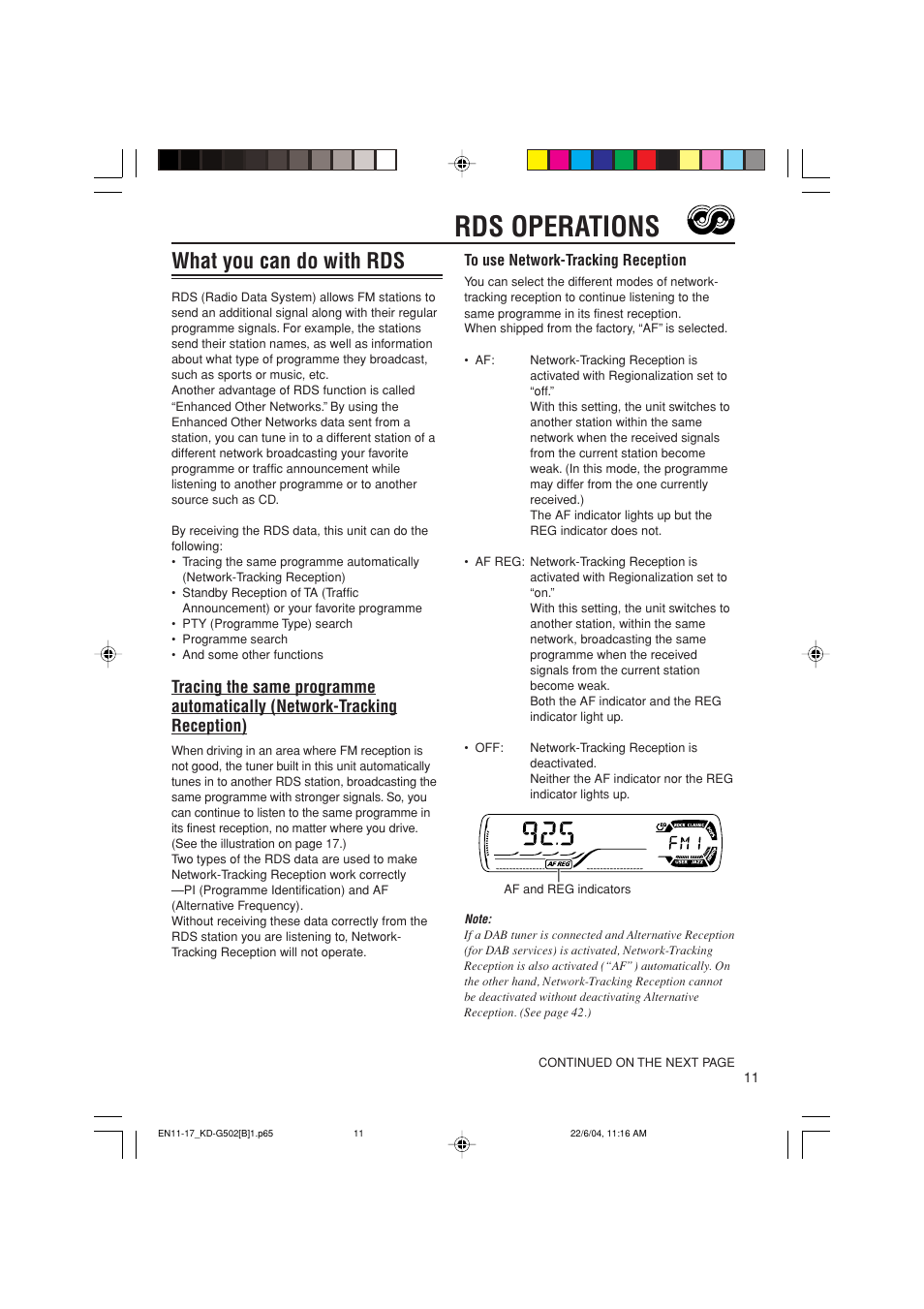 Rds operations, What you can do with rds | JVC KD-G502 User Manual | Page 11 / 50