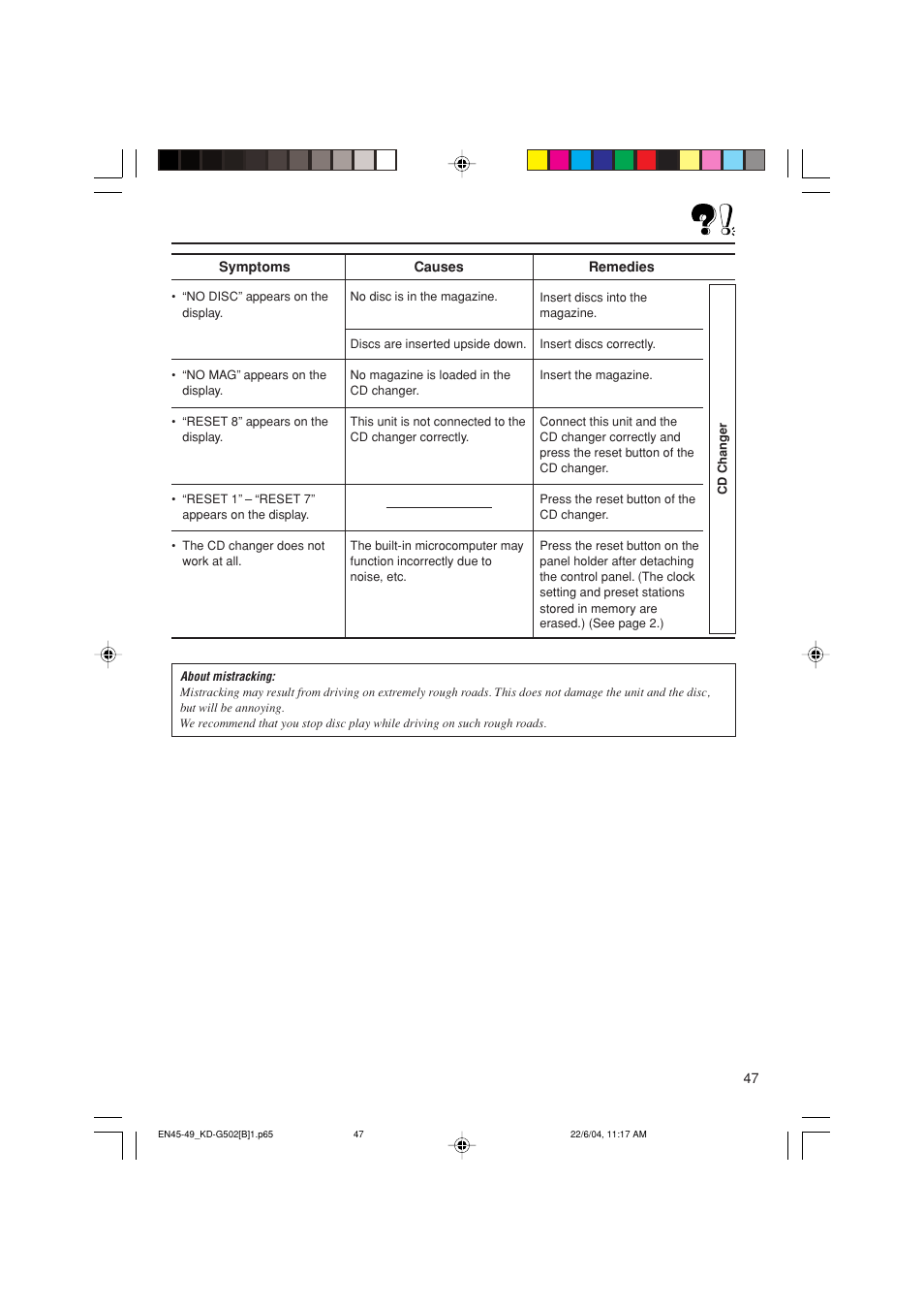 JVC KD-G502 User Manual | Page 47 / 50