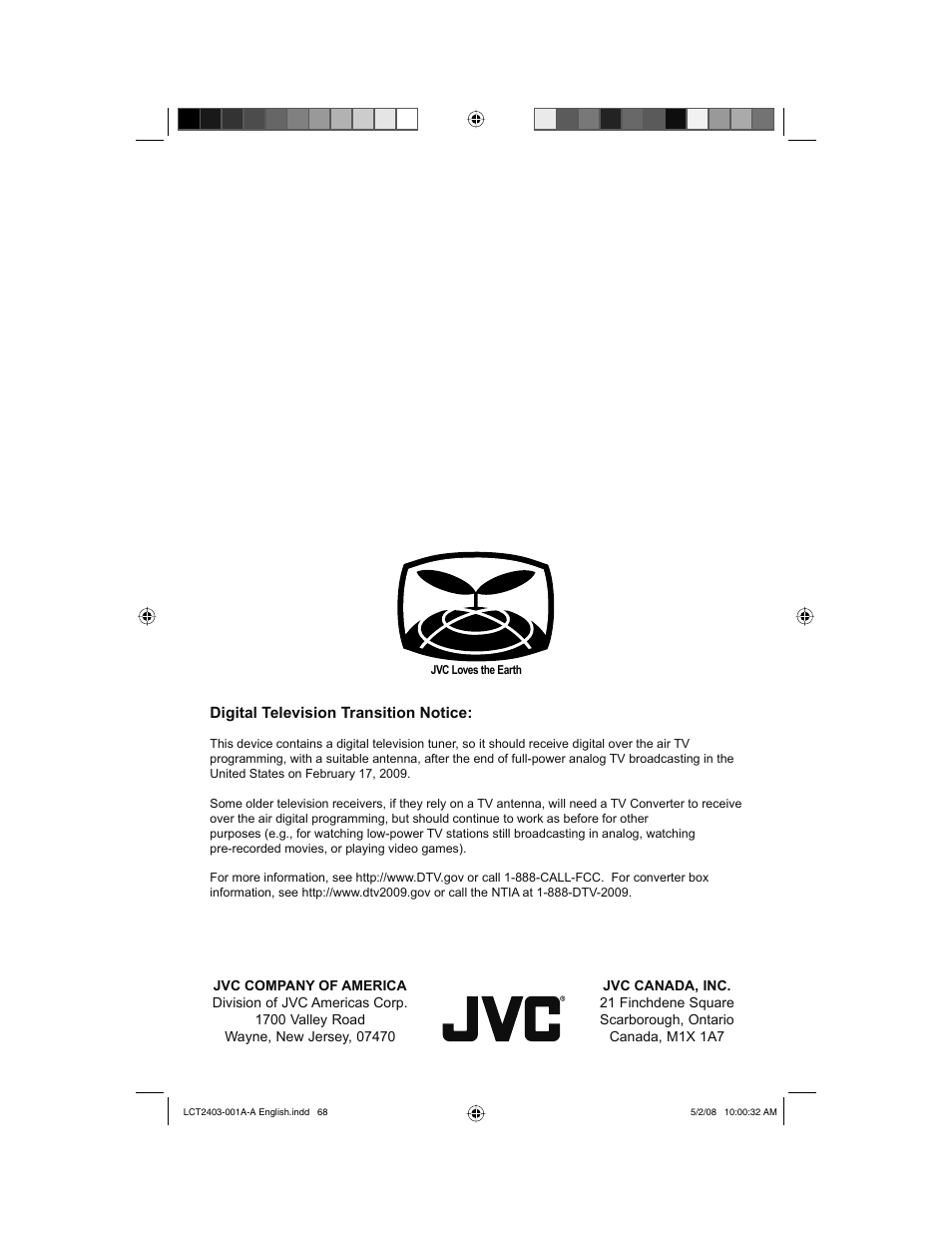 JVC 0508TSH-II-IM User Manual | Page 68 / 68