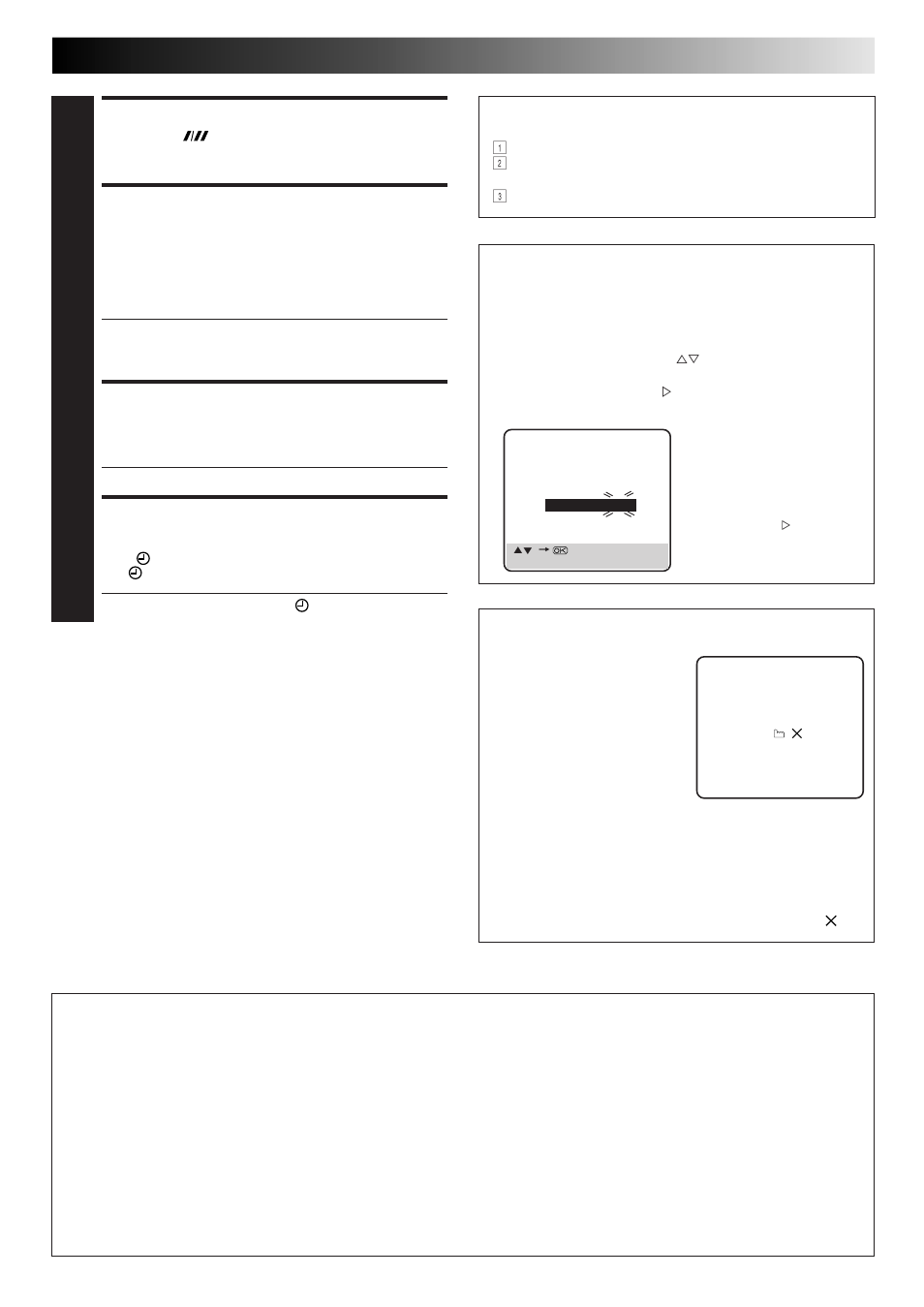 Pdc recording, Timer warning, Set tape speed | Set pdc mode, Return to normal screen, Engage recorder’s timer mode, Attention | JVC HR-J260EK User Manual | Page 13 / 48
