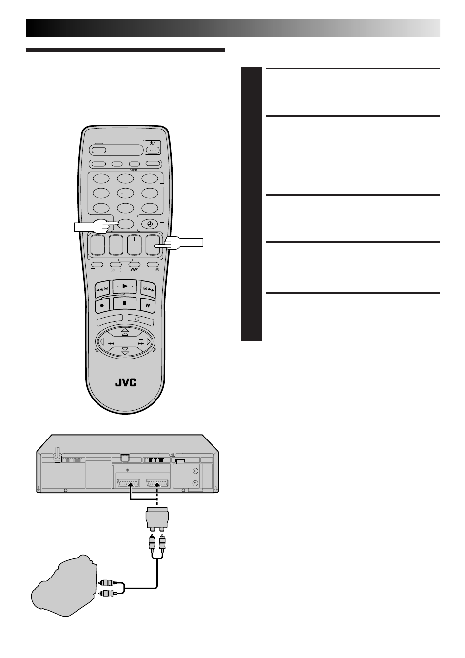 Edit from a camcorder, Make connections, Set recorder’s input mode | Set edit mode, Start camcorder, Start recorder | JVC HR-J260EK User Manual | Page 23 / 48