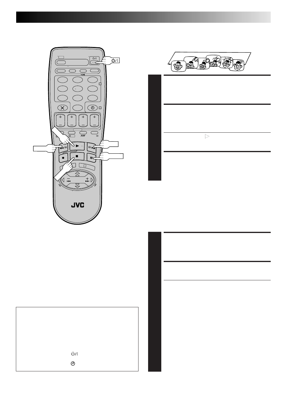 Start playback, Activate repeat playback, Stop playback | Load a cassette, Repeat playback, Ntsc playback | JVC HR-J260EK User Manual | Page 27 / 48