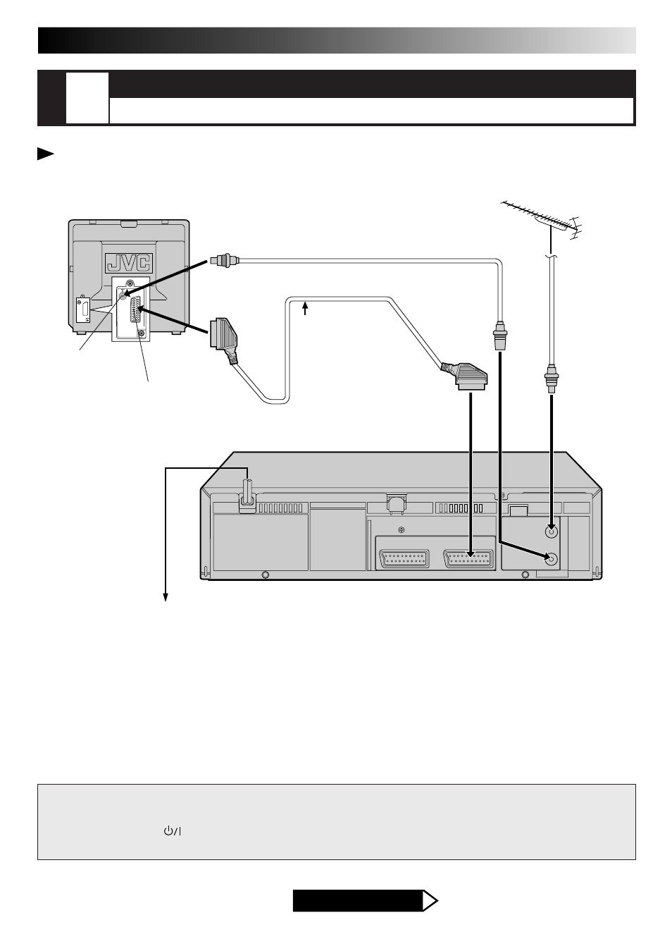 Step, Installation connect video recorder to tv, Attention | JVC HR-J260EK User Manual | Page 5 / 48