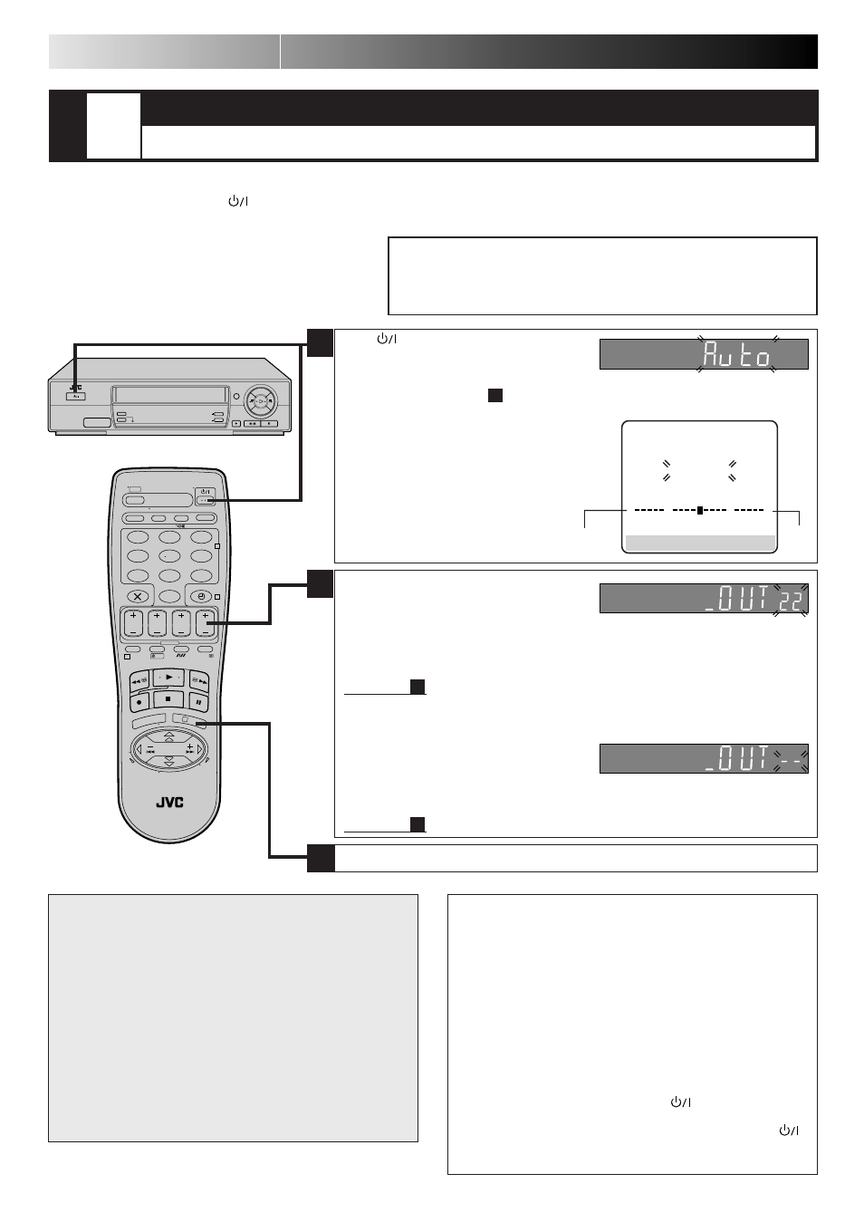 Quick set up guide (cont.), Step, Auto set up | Attention | JVC HR-J260EK User Manual | Page 6 / 48