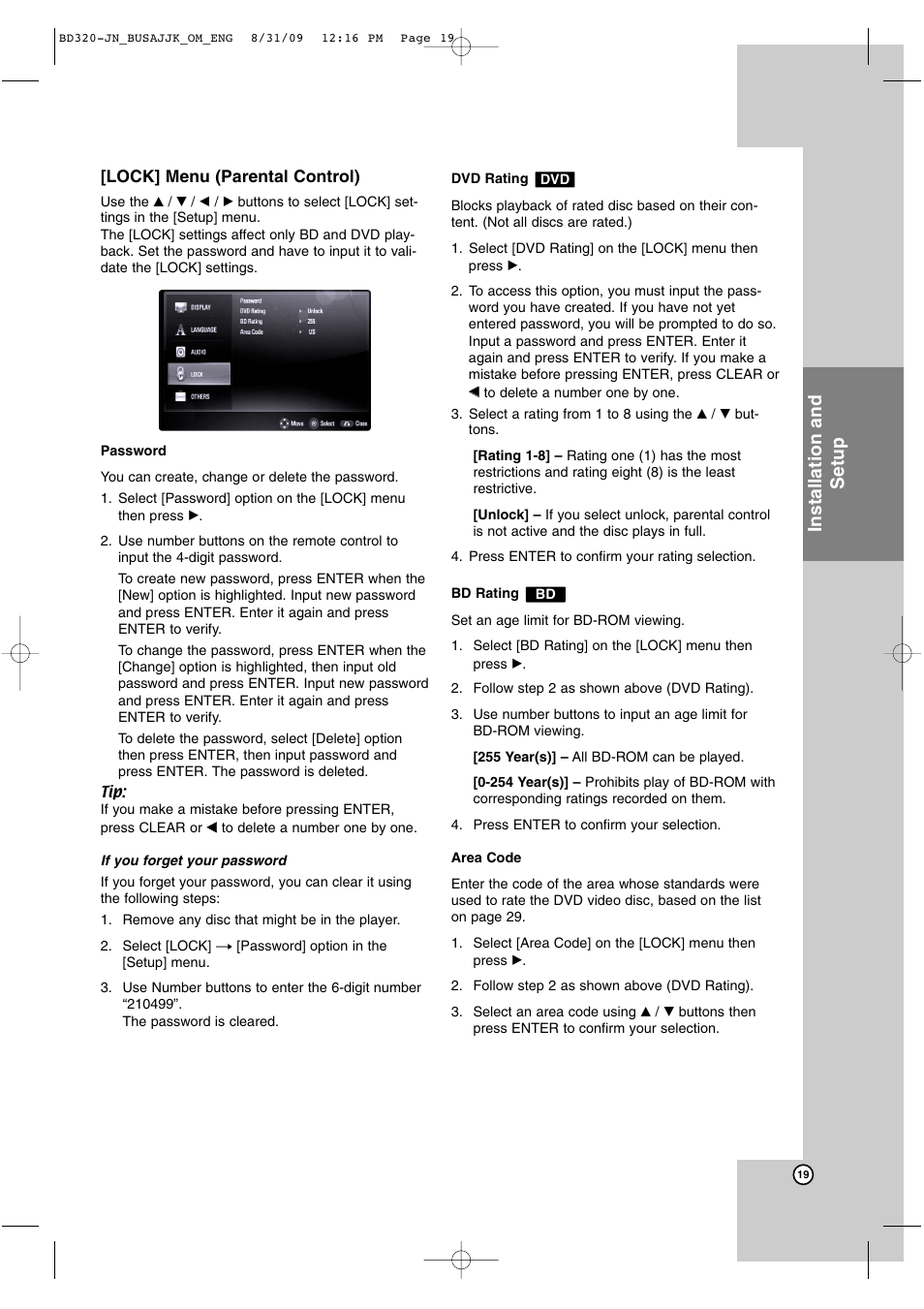 Installation and setup | JVC LVT2101-001A User Manual | Page 19 / 36