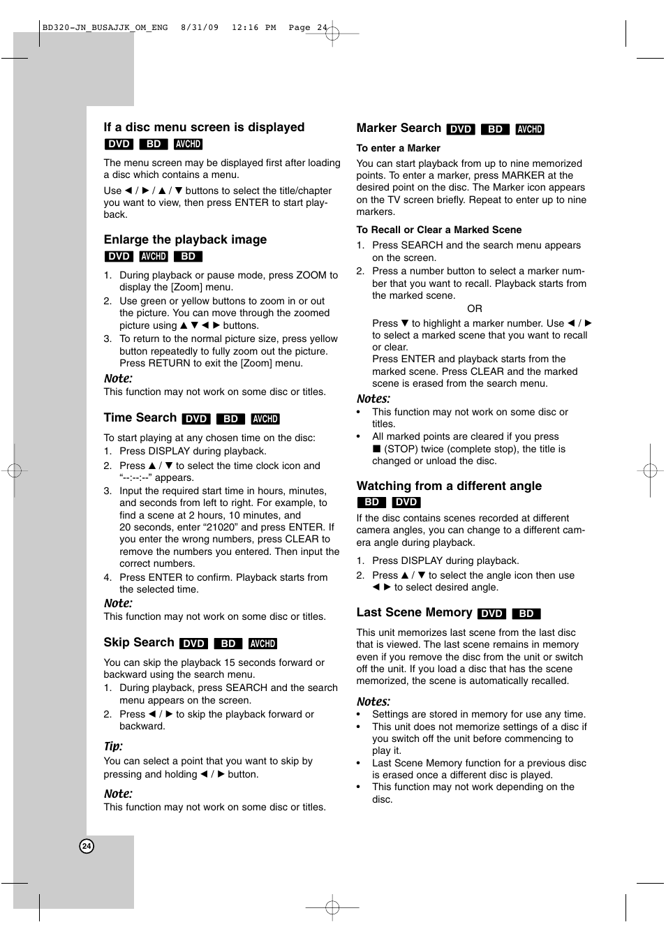 JVC LVT2101-001A User Manual | Page 24 / 36