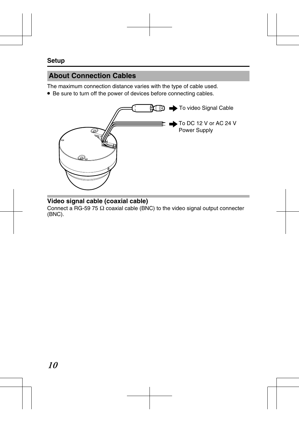 About connection cables | JVC TK-C2201E User Manual | Page 10 / 28