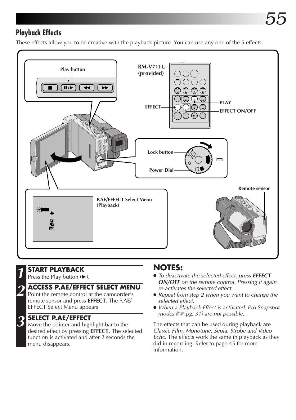 Playback effects | JVC GR-DVL9000 User Manual | Page 55 / 92