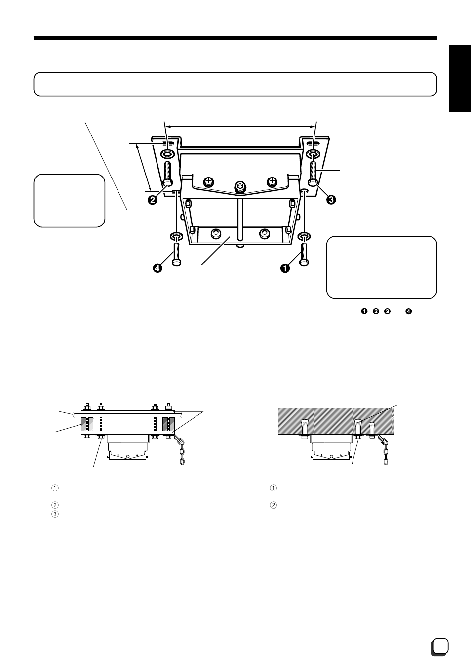 Installing the ceiling mount on the ceiling, English, Typical installation | JVC DLA-G10E User Manual | Page 11 / 15